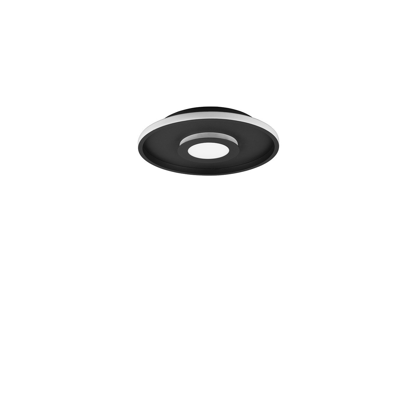 Plafonnier noir salle de bain ASCARI, Ø30 ou Ø40 cm Trio Lighting