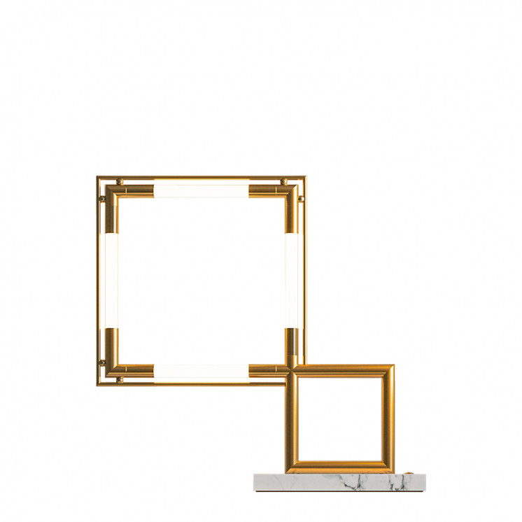 Lampe à poser salon design QUADRO, 3 finitions Lumen Center