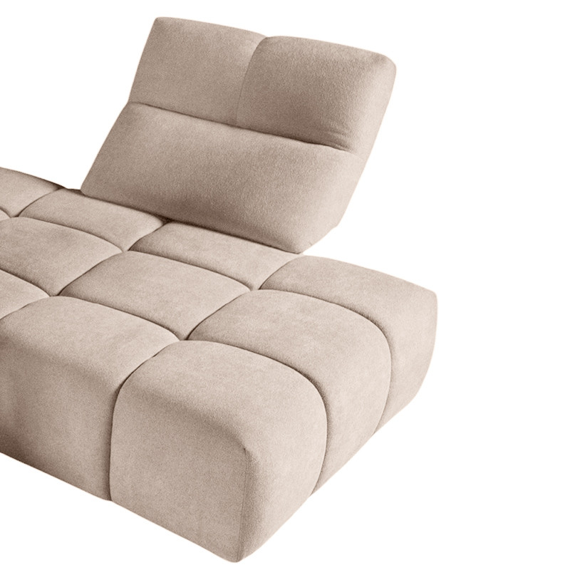Canapé modulable design SOMMIER, tissu Riccio 524 Sabbia Calia Italia