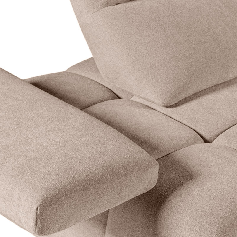 Canapé modulable design SOMMIER, tissu Riccio 524 Sabbia Calia Italia
