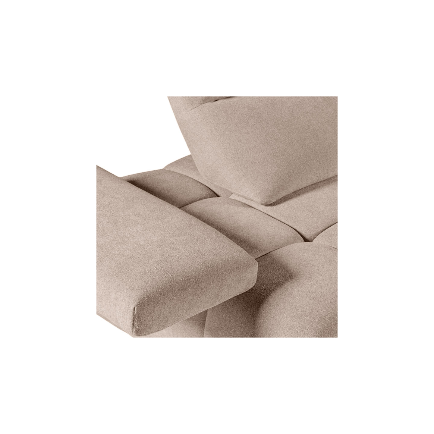 Canapé modulable design SOMMIER, tissu Riccio 524 Sabbia Calia Italia