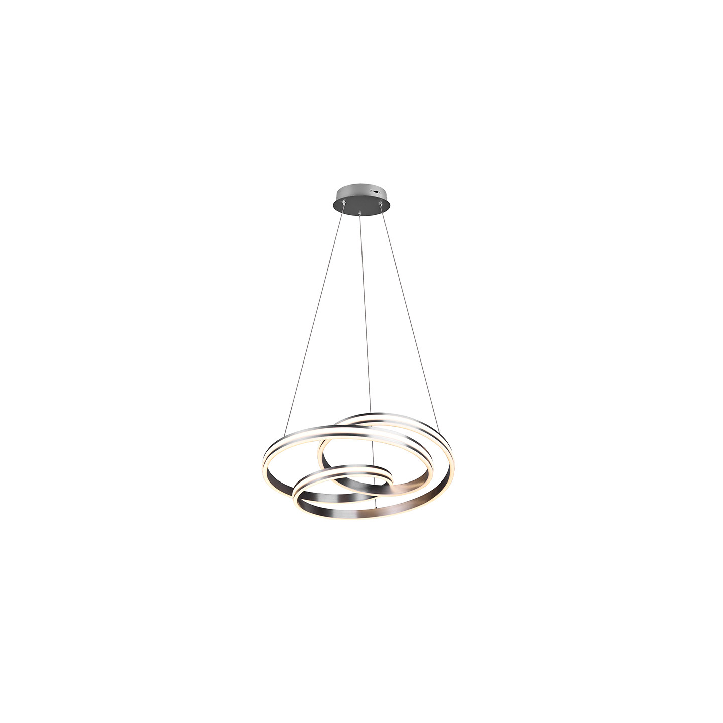 Suspension salle à manger design NURIA, nickel ou noir mat Trio Lighting