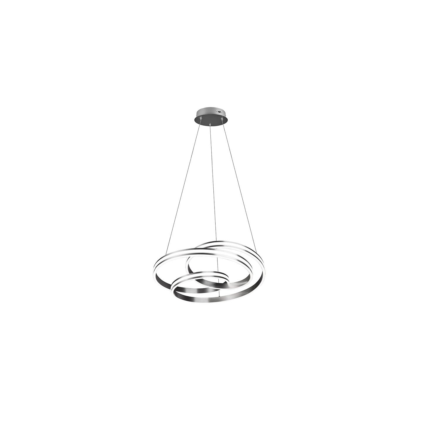 Suspension salle à manger design NURIA, nickel ou noir mat Trio Lighting