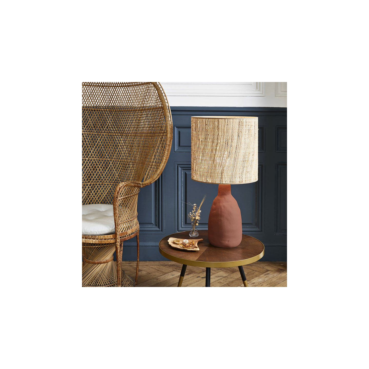 Lampe à poser en céramique PORTINATX L, blanche ou terracotta Market Set