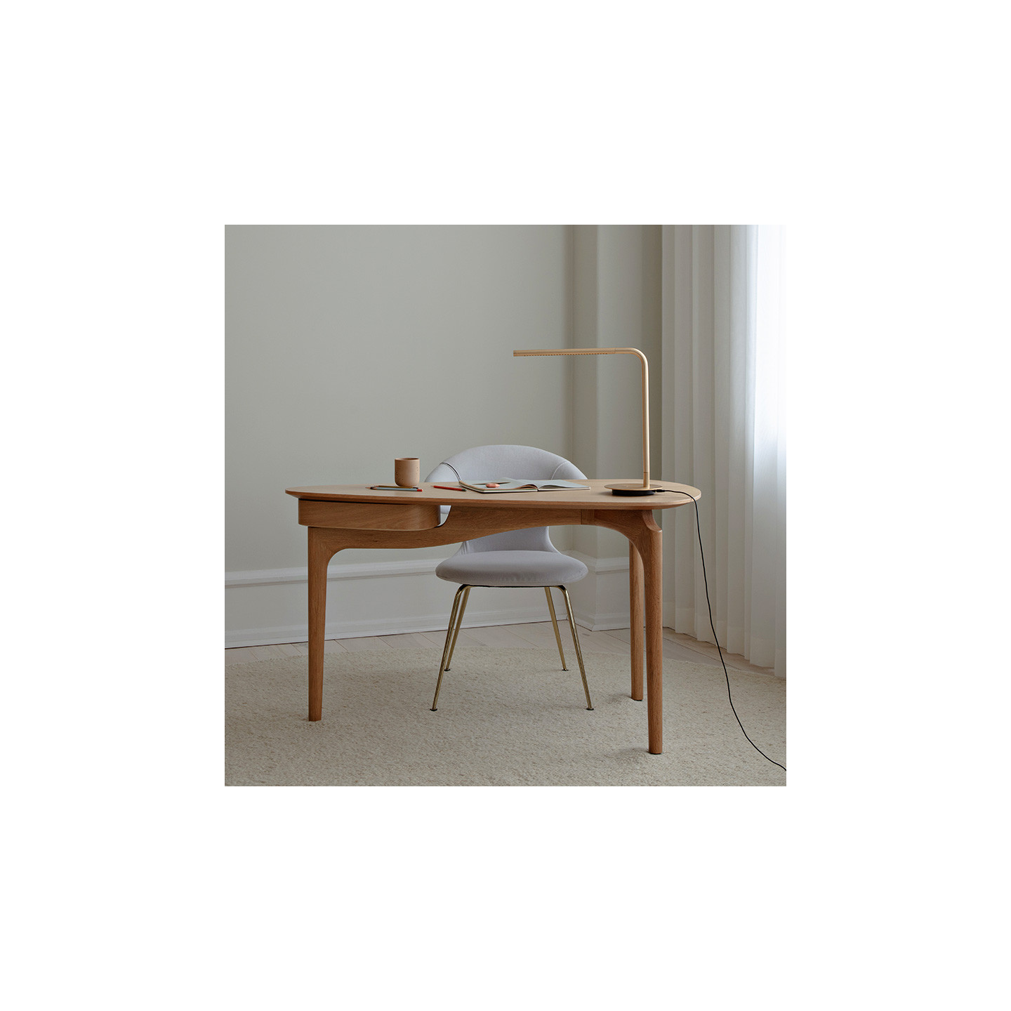 Bureau style scandinave DUENDE, 3 finitions Umage