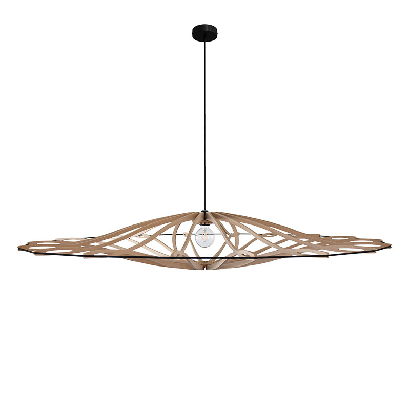 Suspension bois scandinave TWIST BRUT, 3 diamètres Rif Luminaires