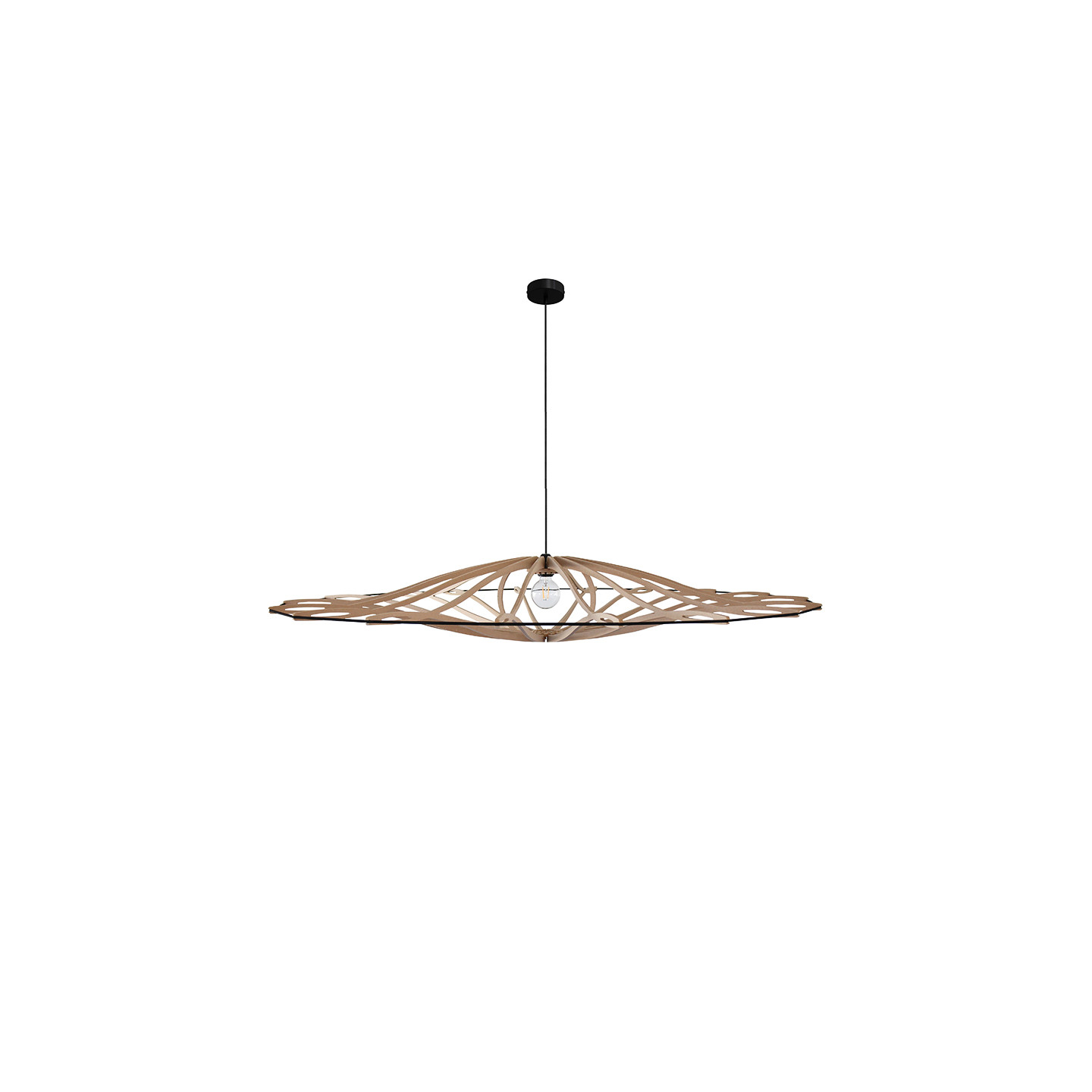 Suspension bois scandinave TWIST BRUT, 3 diamètres Rif Luminaires