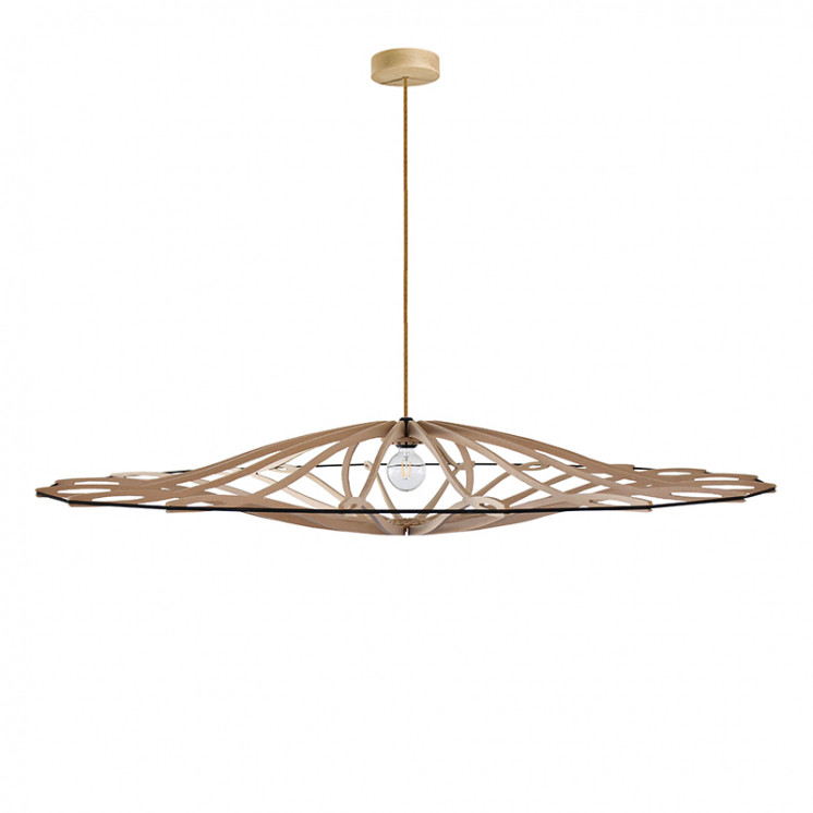 Suspension bois scandinave TWIST BRUT, 3 diamètres Rif Luminaires