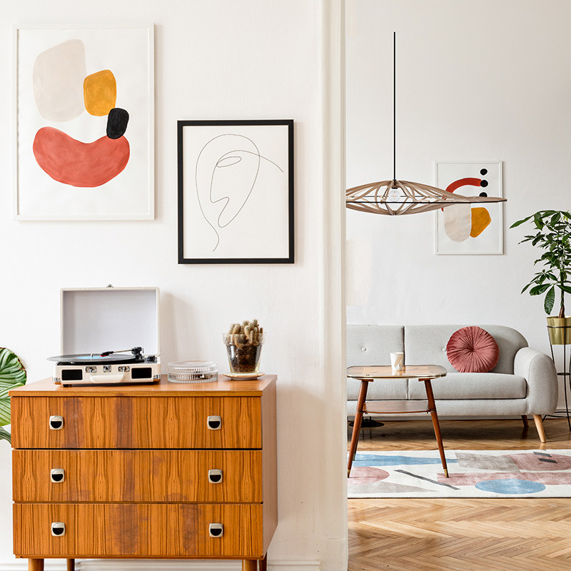 Suspension bois scandinave TWIST BRUT, 3 diamètres Rif Luminaires