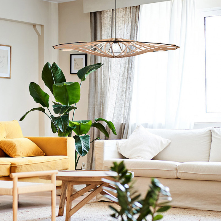 Suspension bois scandinave TWIST BRUT, 3 diamètres Rif Luminaires