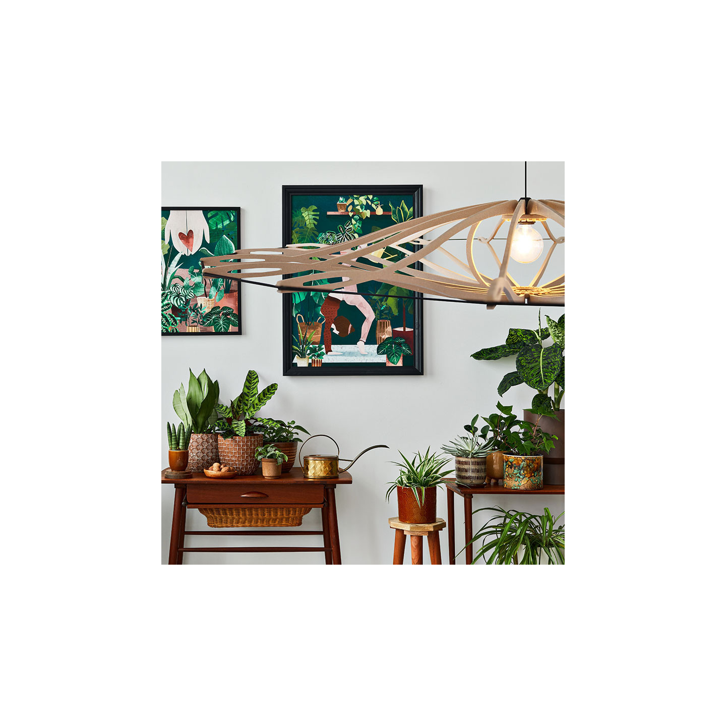 Suspension bois scandinave TWIST BRUT, 3 diamètres Rif Luminaires