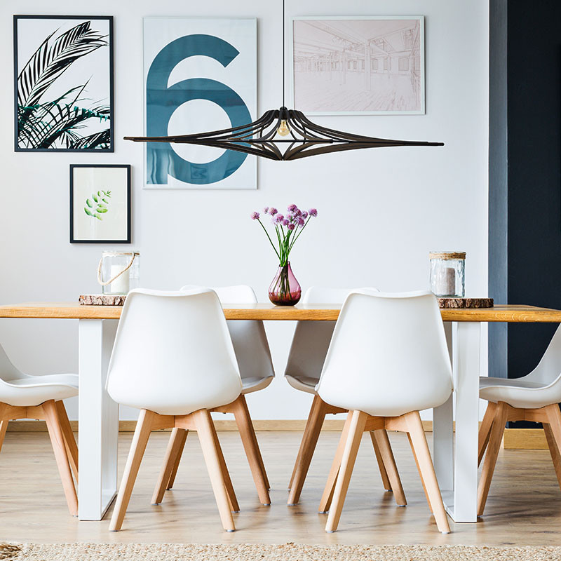 Suspension bois noir SINGING BLACK, 4 diamètres Rif Luminaires