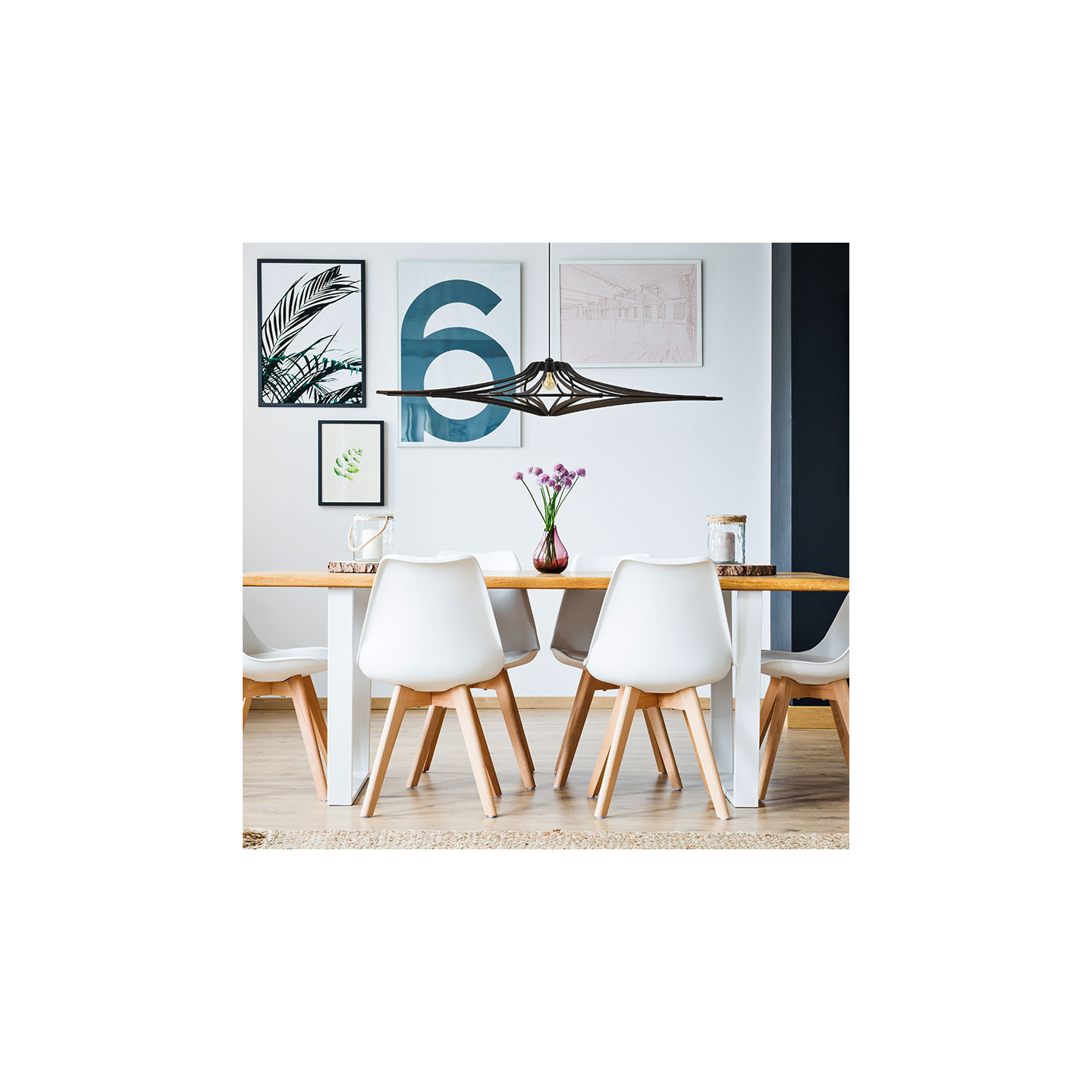 Suspension bois noir SINGING BLACK, 4 diamètres Rif Luminaires