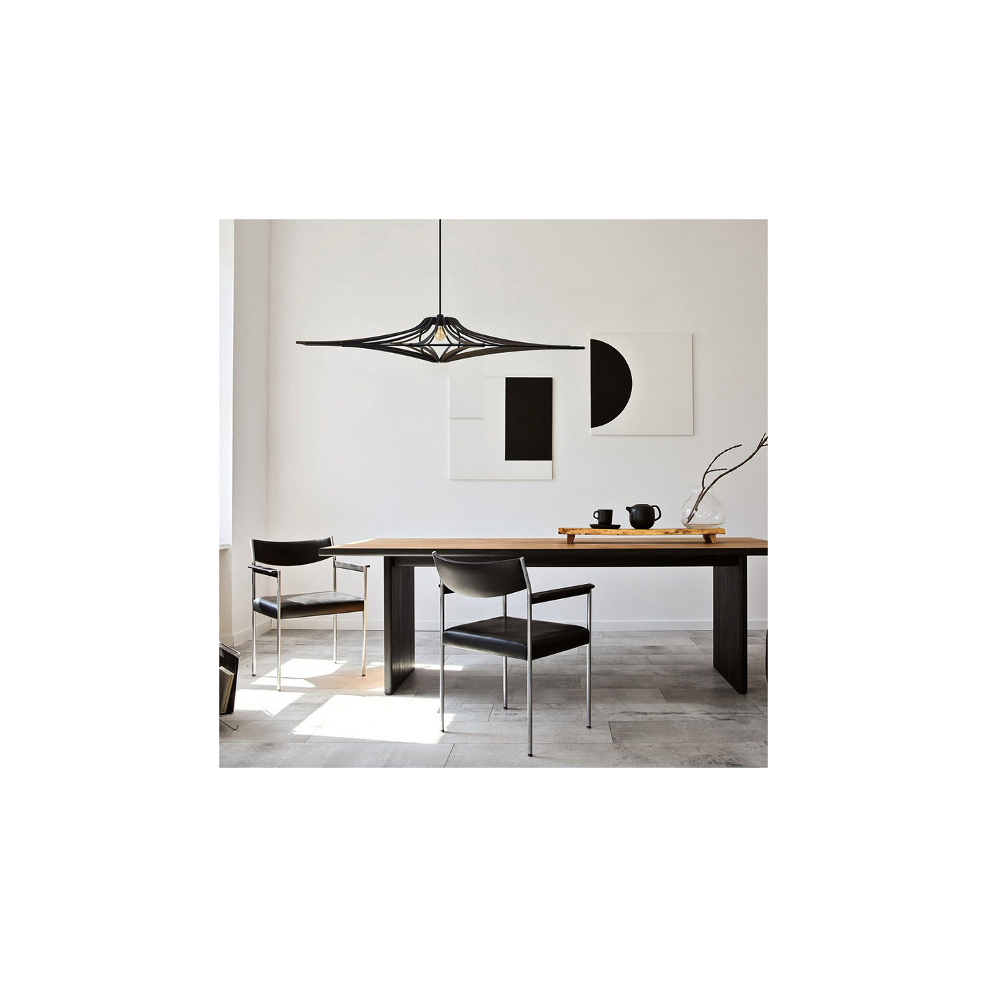 Suspension bois noir SINGING BLACK, 4 diamètres Rif Luminaires