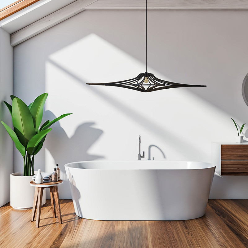 Suspension bois noir SINGING BLACK, 4 diamètres Rif Luminaires