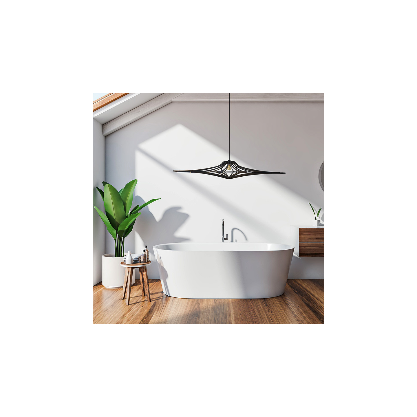 Suspension bois noir SINGING BLACK, 4 diamètres Rif Luminaires