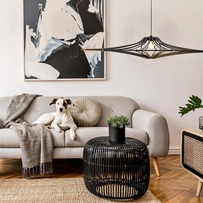 Suspension bois noir SINGING BLACK, 4 diamètres Rif Luminaires
