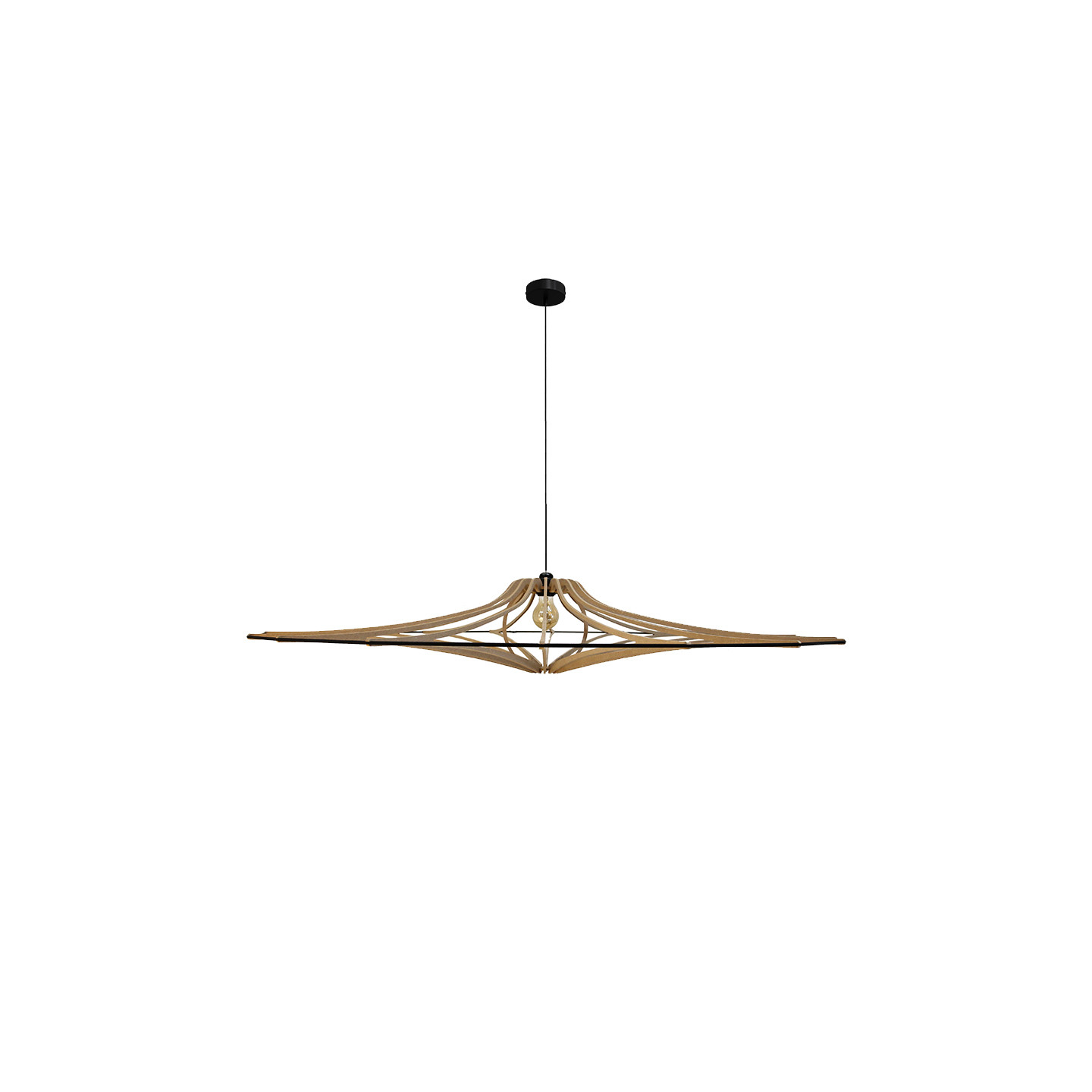 Suspension bois scandinave SINGING BRUT, 4 diamètres Rif Luminaires