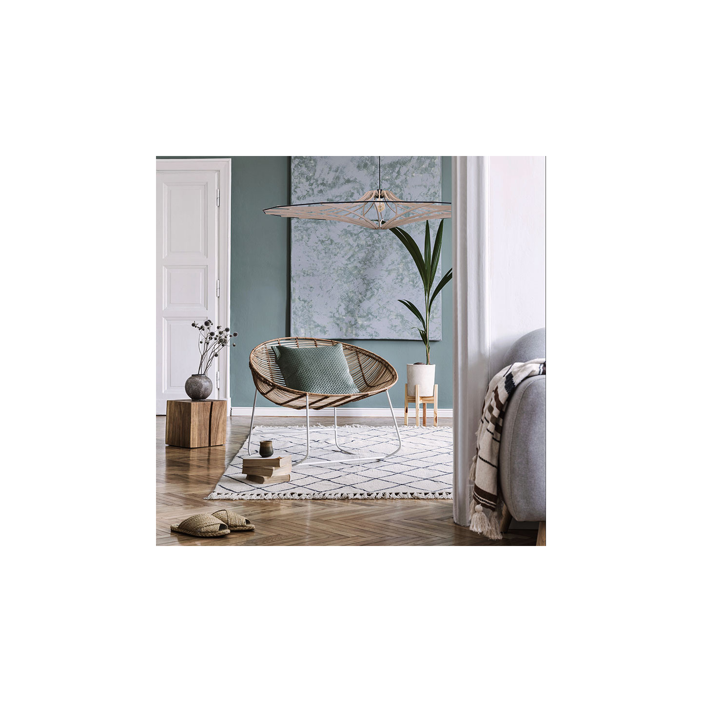 Suspension bois scandinave SINGING BRUT, 4 diamètres Rif Luminaires