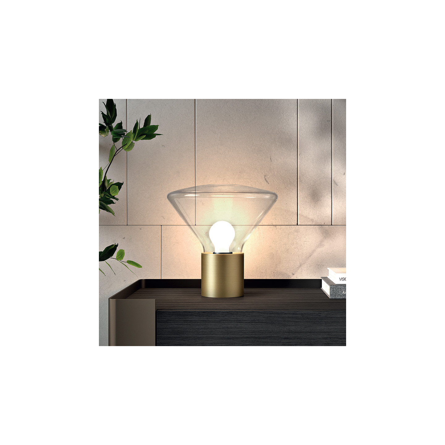 Lampe à poser en verre DELTA, 3 finitions Mdc Lighting
