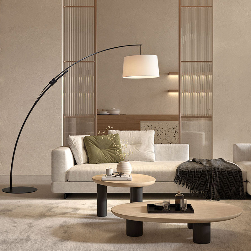 Lampadaire arc CIRCULAR, noir ou blanc Mdc Lighting