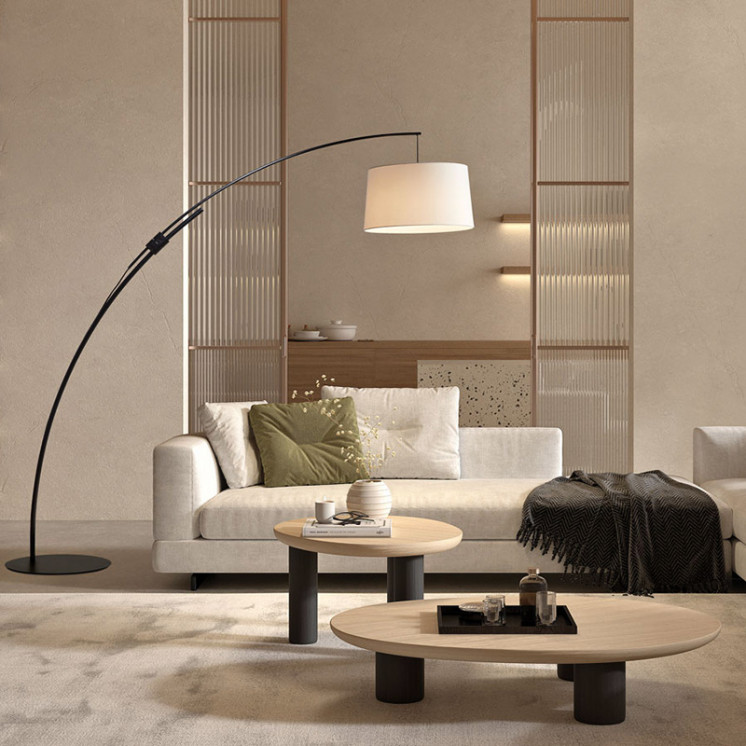Lampadaire arc CIRCULAR, noir ou blanc Mdc Lighting