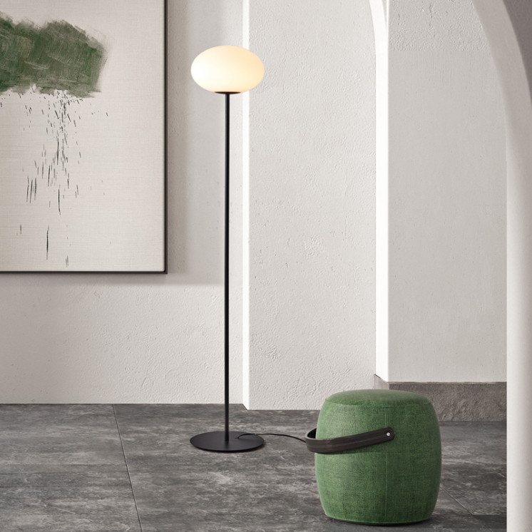 Lampadaire boule en verre PRESS, 2 finitions Mdc Lighting