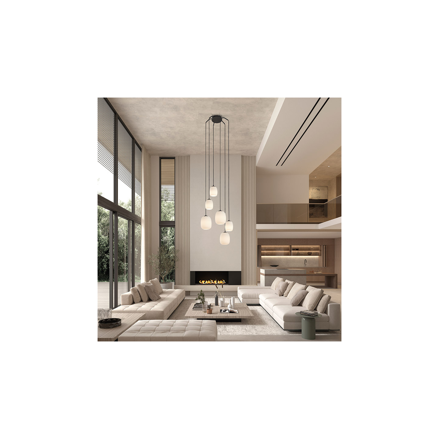 Lustre cascade JAP, 2 tailles Mdc Lighting