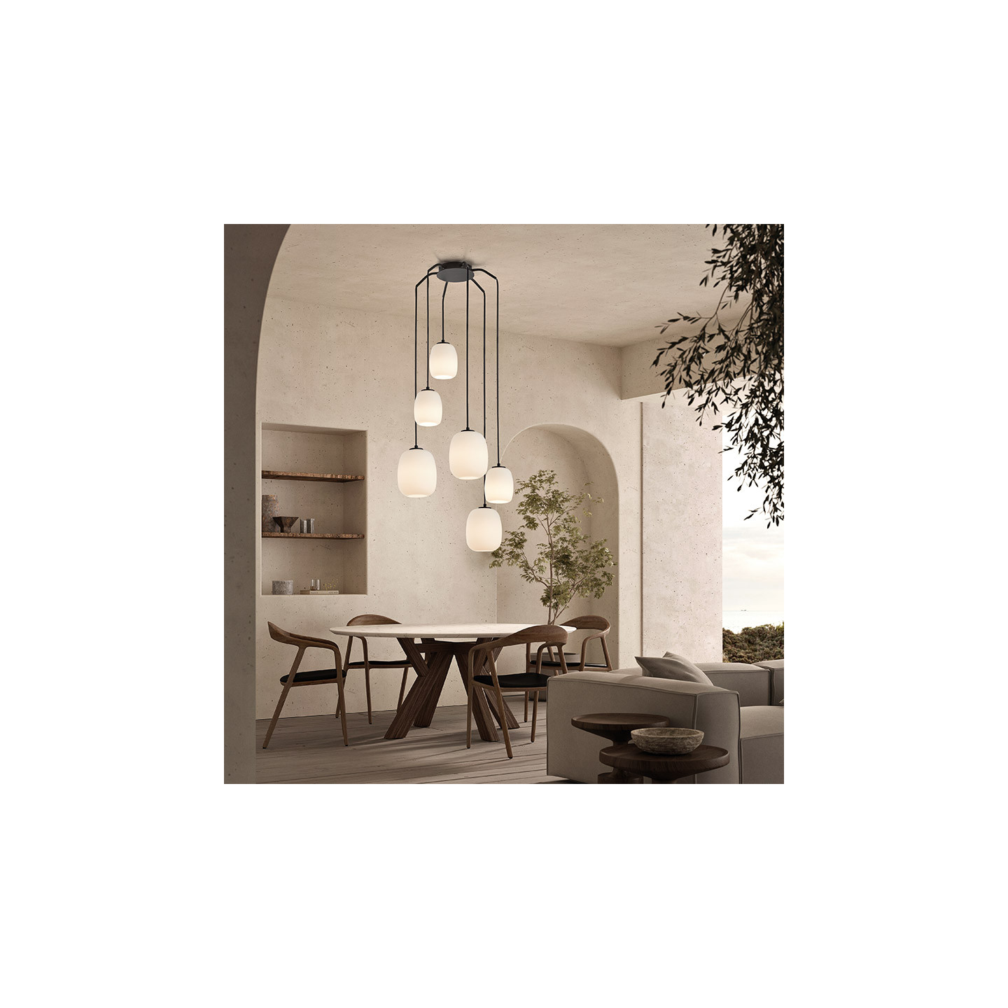 Lustre cascade JAP, 2 tailles Mdc Lighting