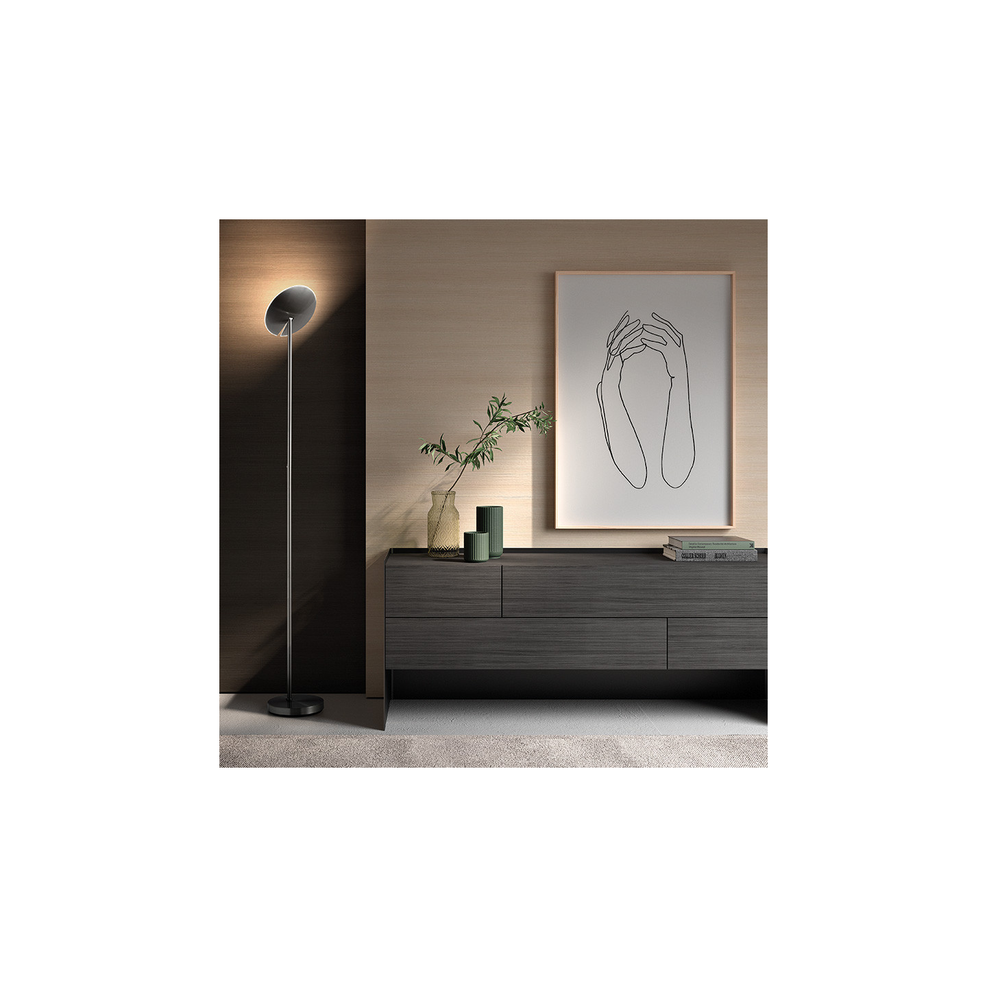 Lampadaire à led DAPHNE avec ou sans liseuse, 4 coloris Mdc Lighting