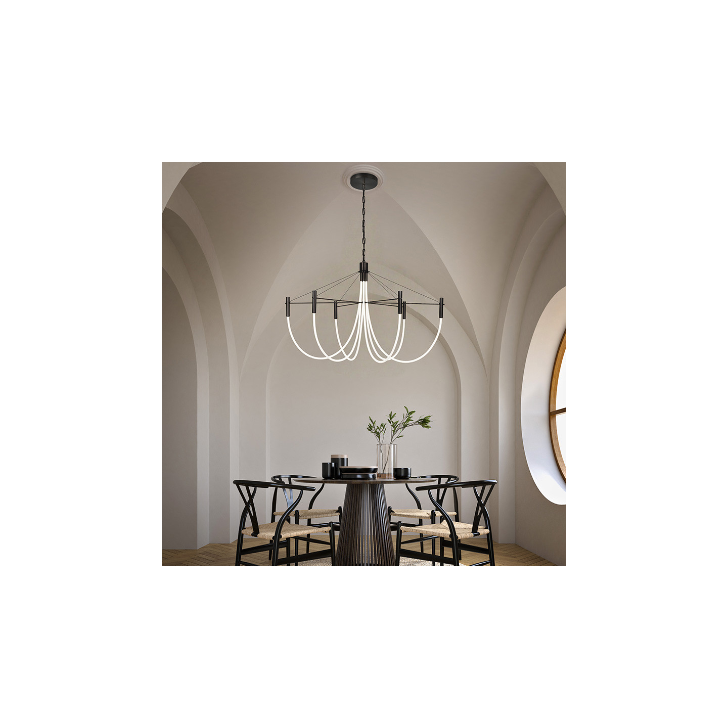 Suspension led design PARADOXE 6 LUMIERES, 4 finitions Cvl Manufacture