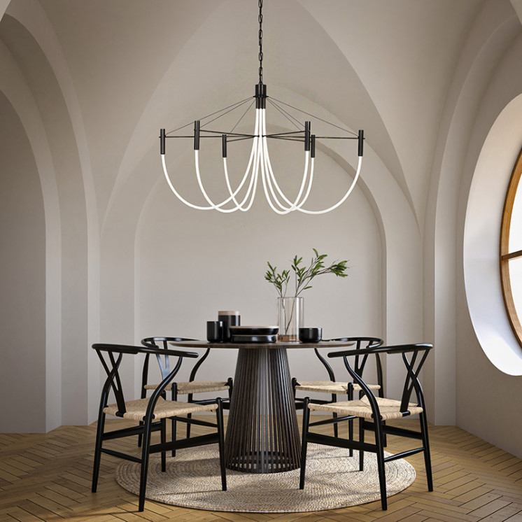 Suspension led design PARADOXE 6 LUMIERES, 4 finitions Cvl Manufacture