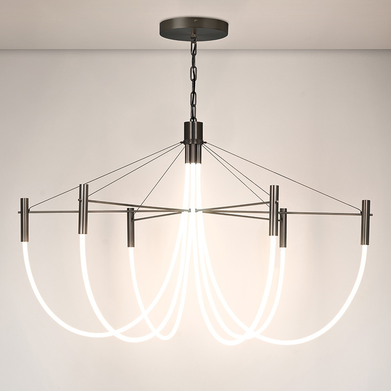Suspension led design PARADOXE 6 LUMIERES, 4 finitions Cvl Manufacture