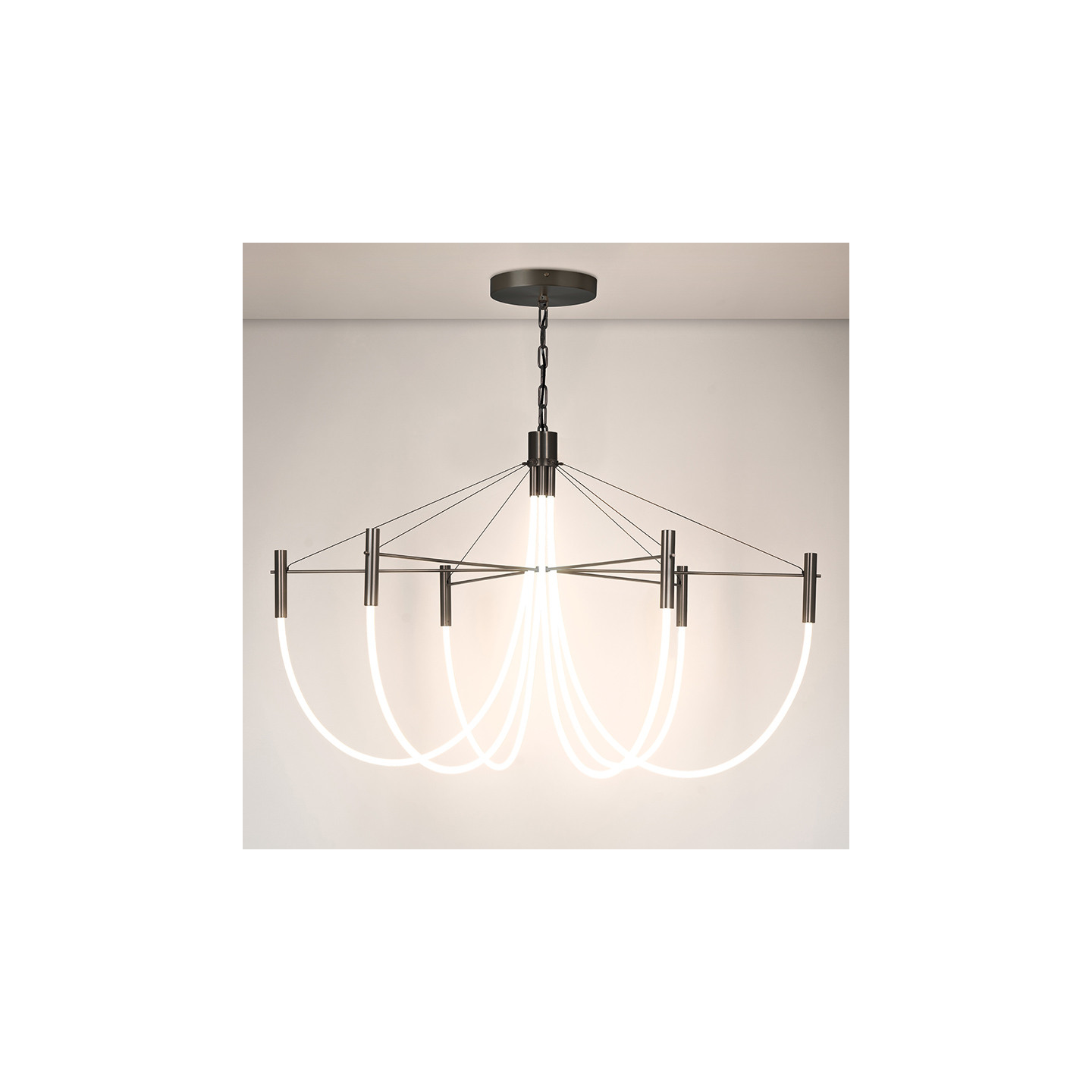 Suspension led design PARADOXE 6 LUMIERES, 4 finitions Cvl Manufacture
