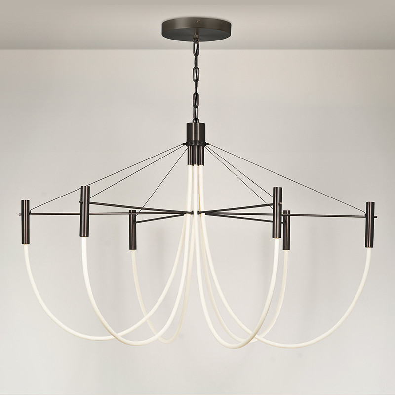 Suspension led design PARADOXE 6 LUMIERES, 4 finitions Cvl Manufacture