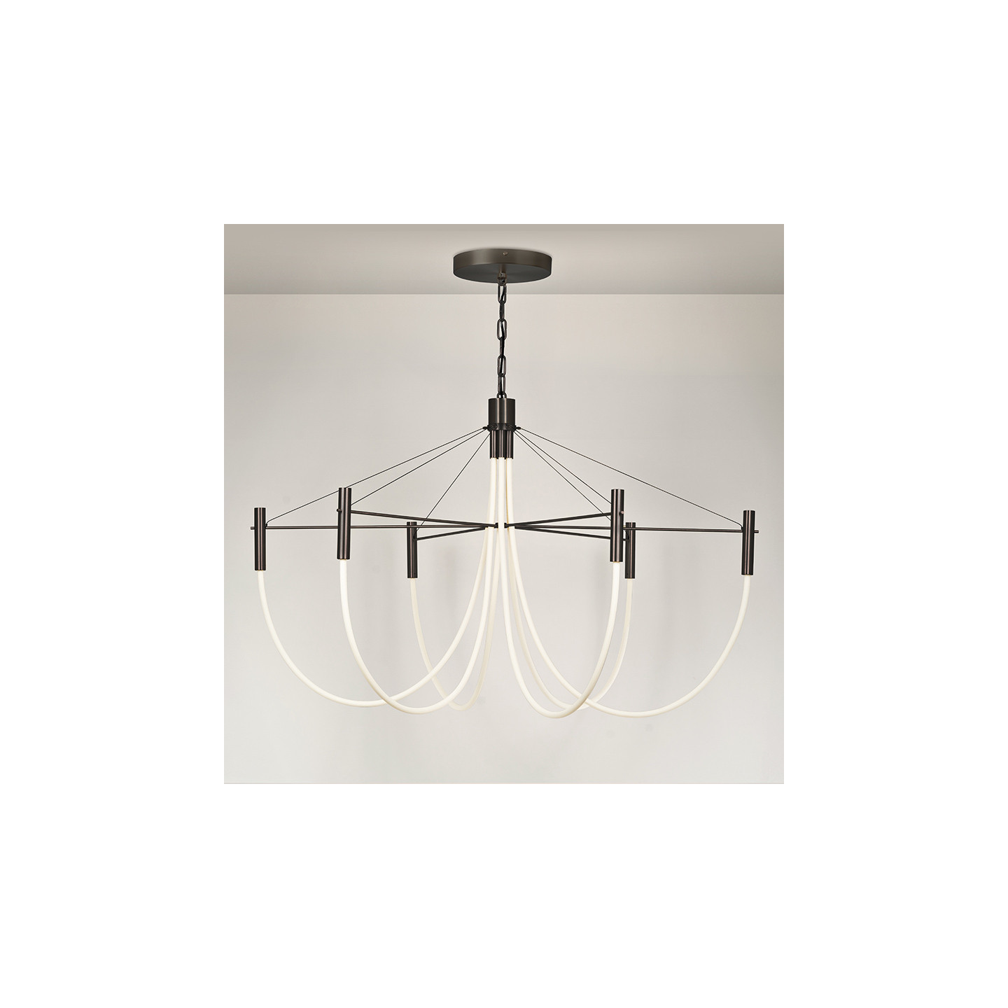 Suspension led design PARADOXE 6 LUMIERES, 4 finitions Cvl Manufacture