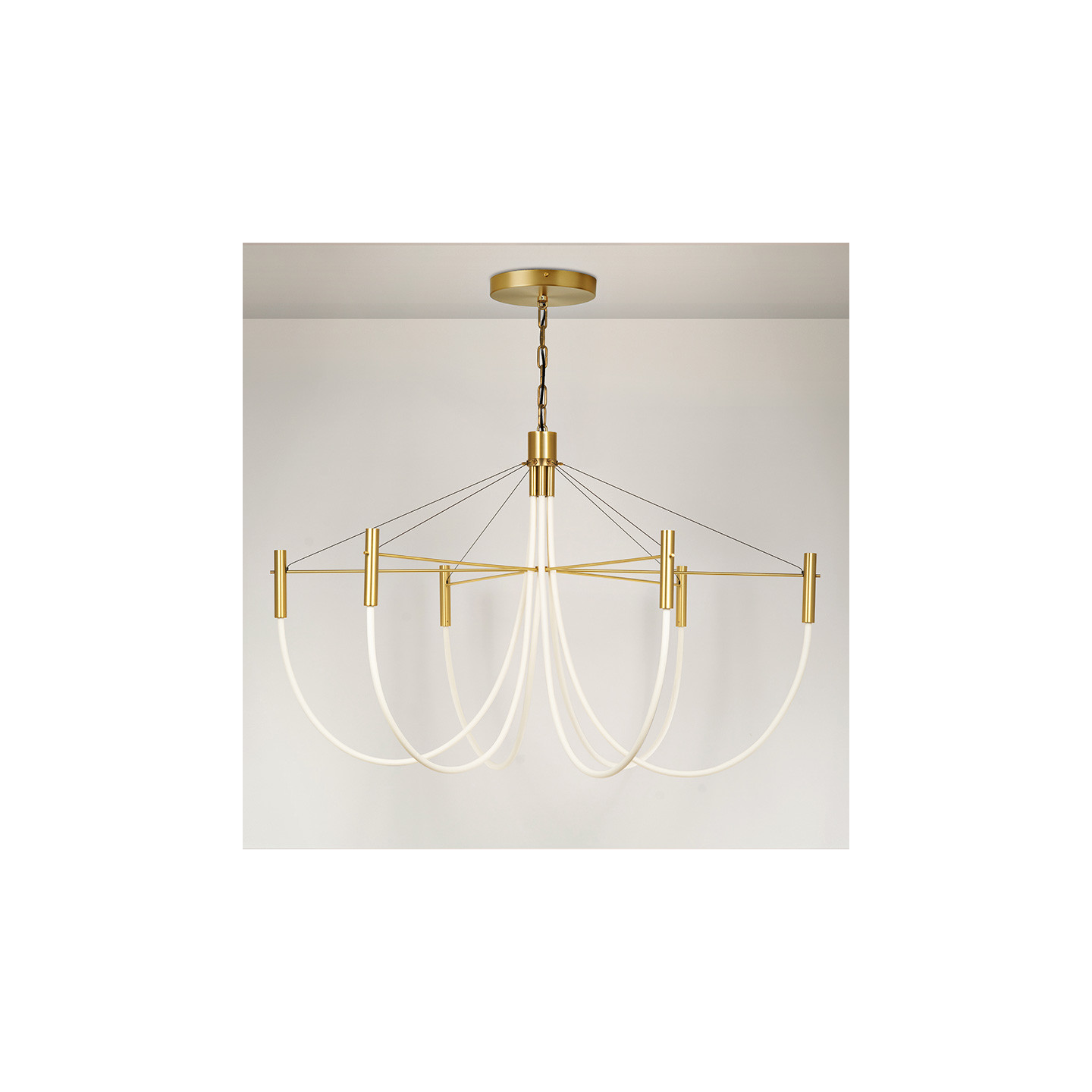 Suspension led design PARADOXE 6 LUMIERES, 4 finitions Cvl Manufacture