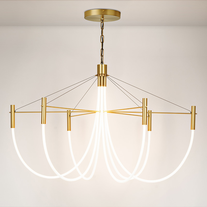 Suspension led design PARADOXE 6 LUMIERES, 4 finitions Cvl Manufacture
