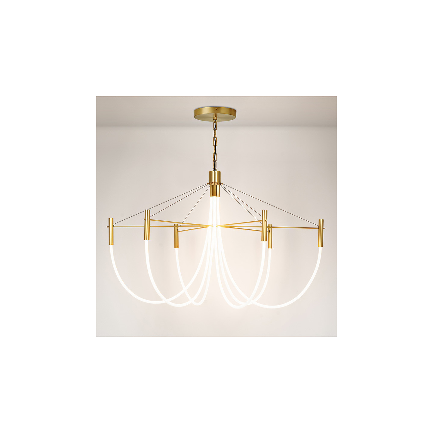 Suspension led design PARADOXE 6 LUMIERES, 4 finitions Cvl Manufacture