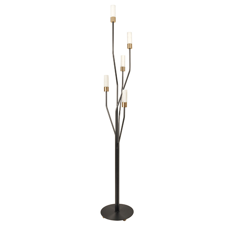 Lampadaire contemporain TESS avec verres TU10O ou TU12C, 3 finitions Cvl Manufacture