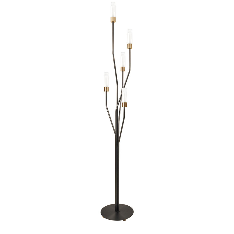 Lampadaire contemporain TESS avec verres TU10O ou TU12C, 3 finitions Cvl Manufacture