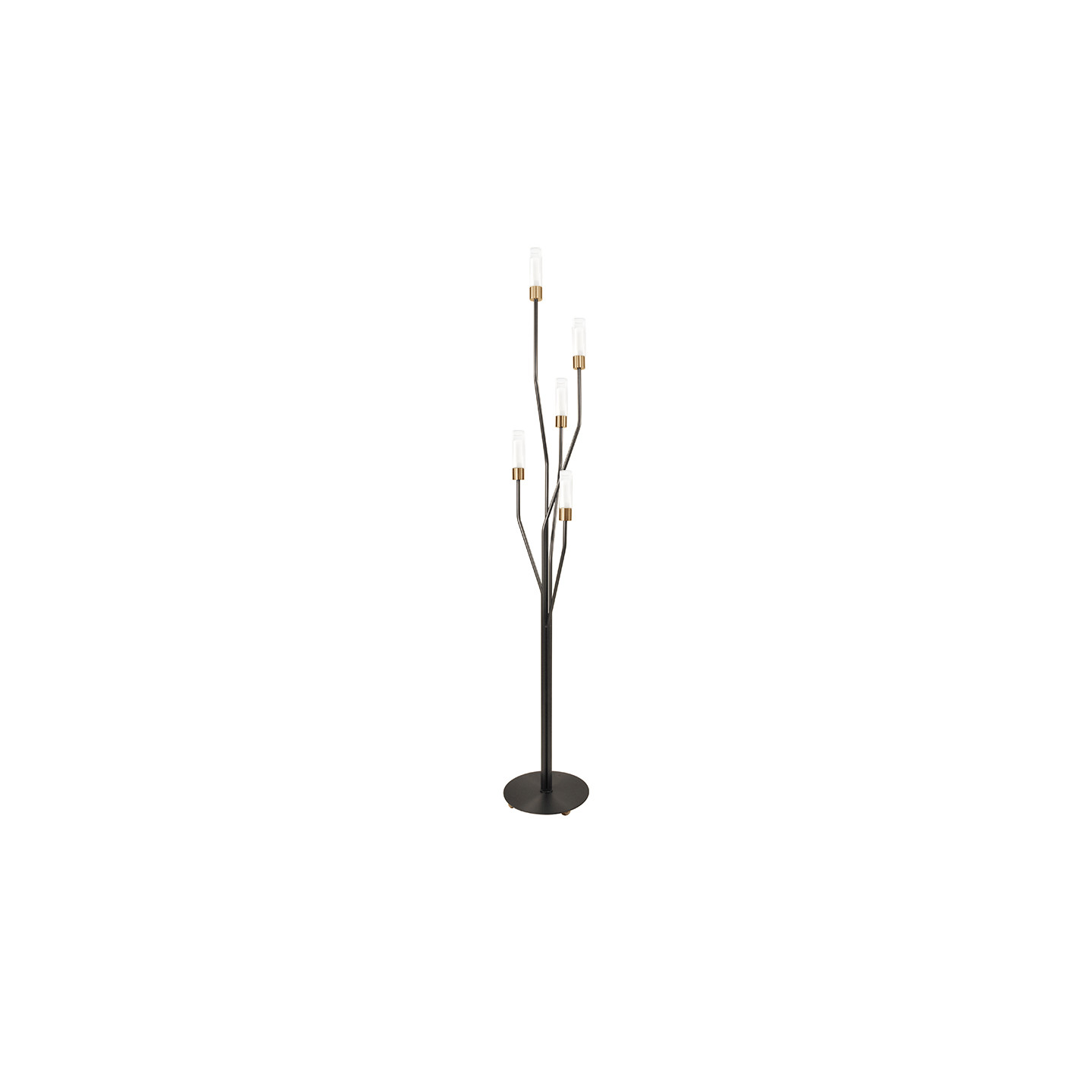 Lampadaire contemporain TESS avec verres TU10O ou TU12C, 3 finitions Cvl Manufacture