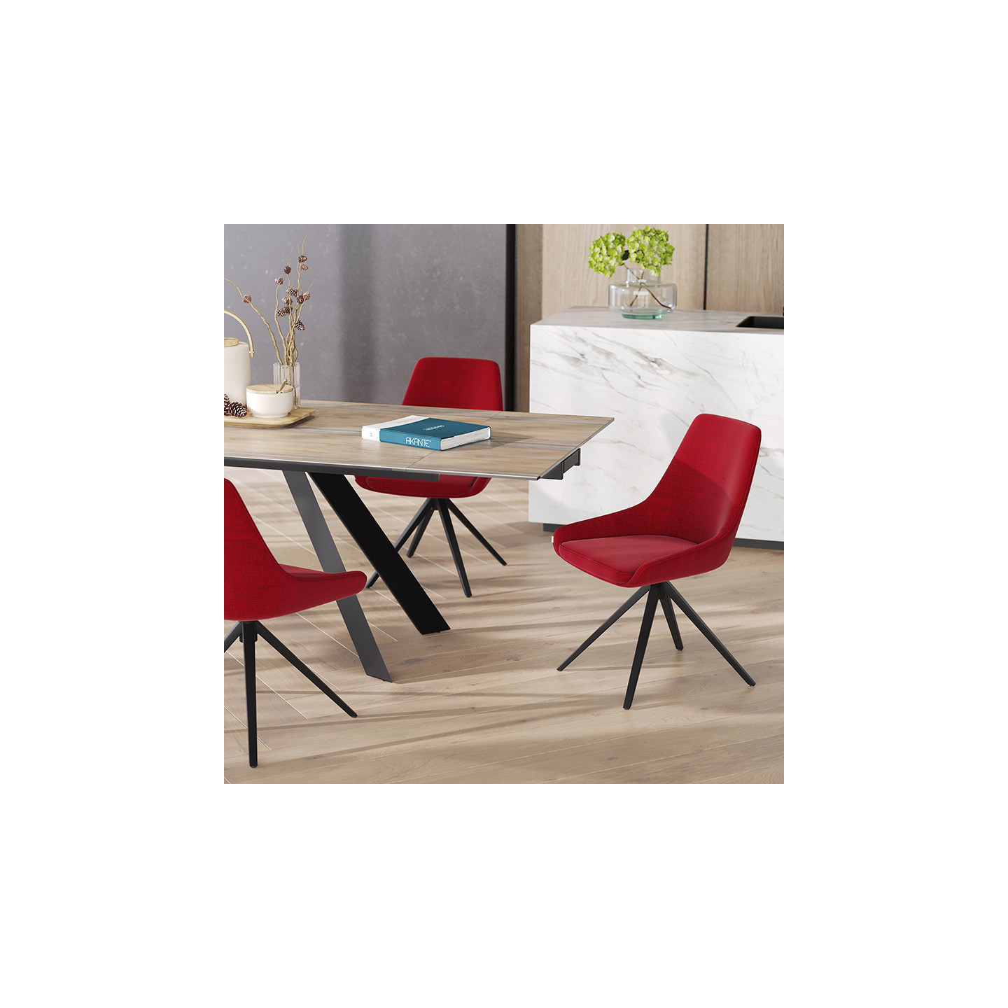 Chaise pivotante BERGEN, 6 coloris Akante