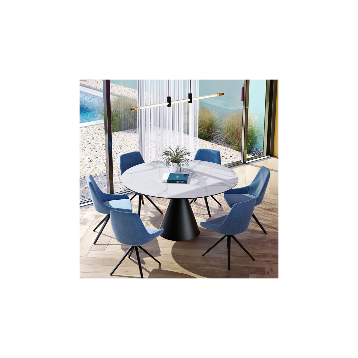 Chaise pivotante BERGEN, 6 coloris Akante