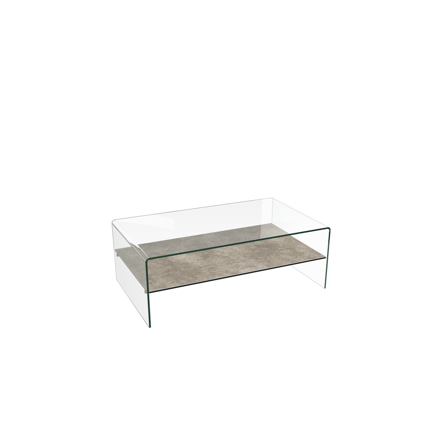 Table de salon en verre design ATENA, 7 finitions Akante