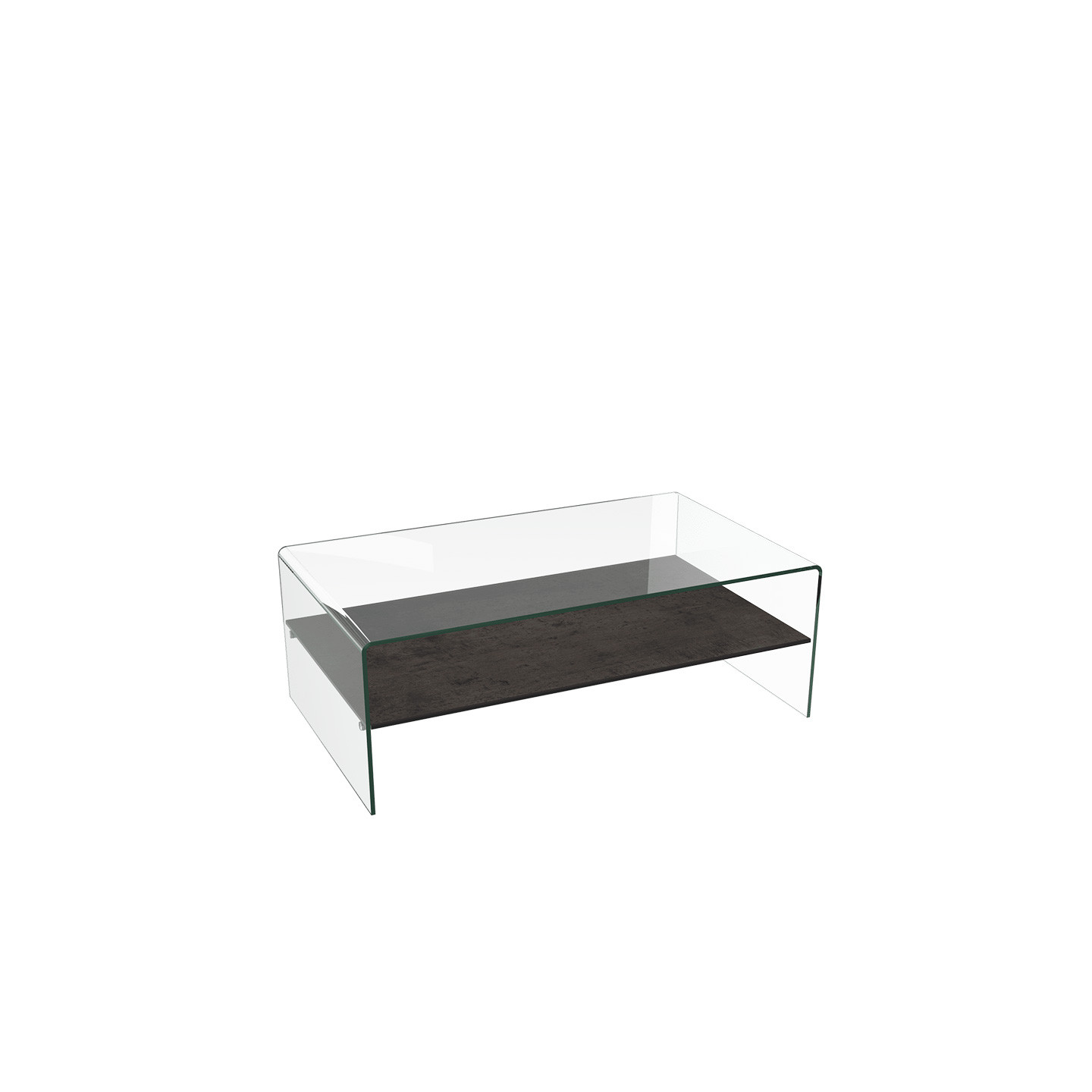 Table de salon en verre design ATENA, 7 finitions Akante