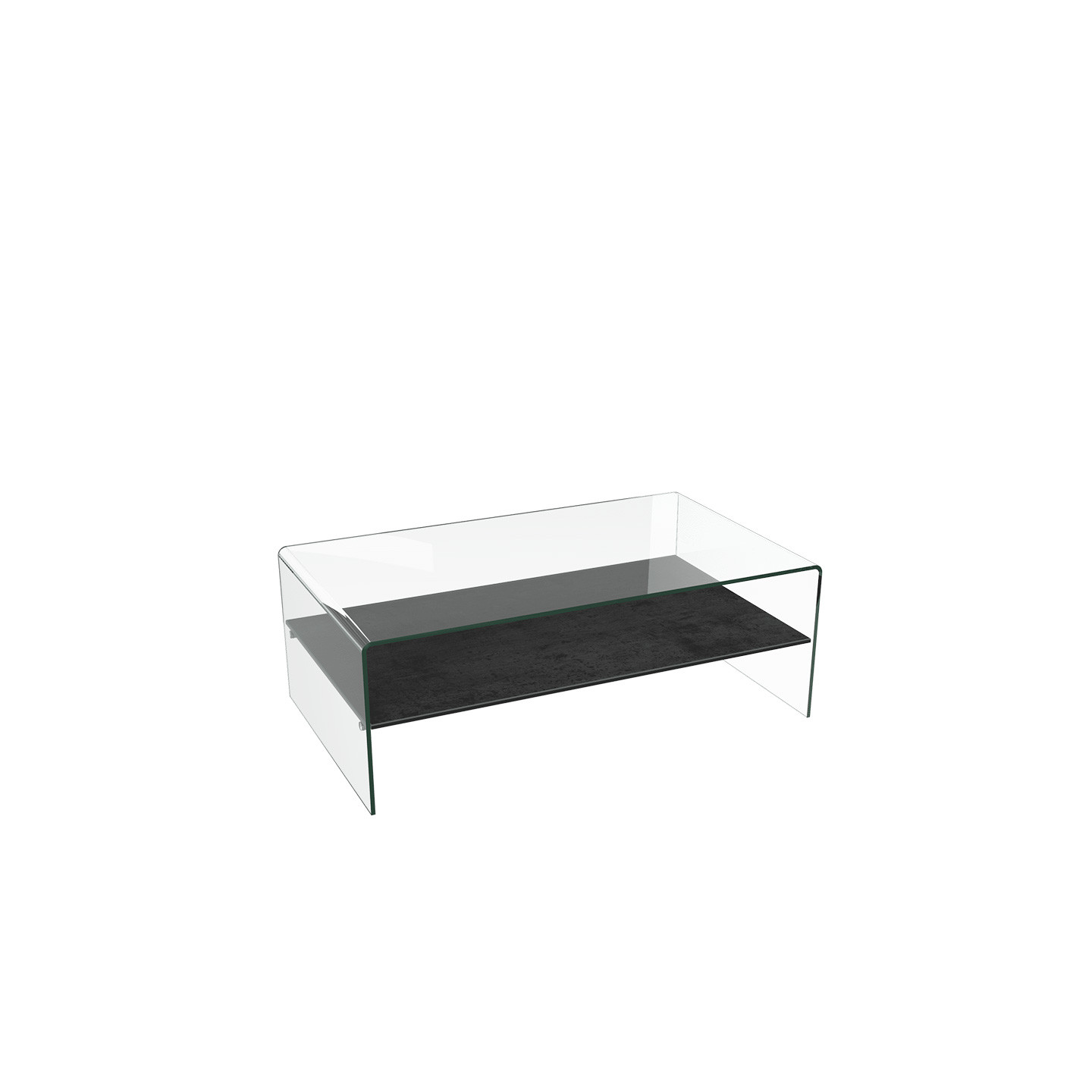 Table de salon en verre design ATENA, 7 finitions Akante