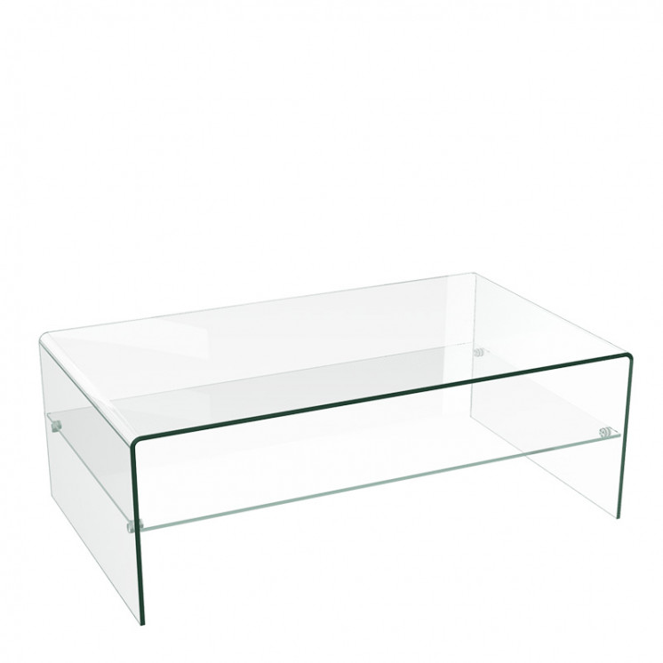 Table de salon en verre design ATENA, 7 finitions Akante