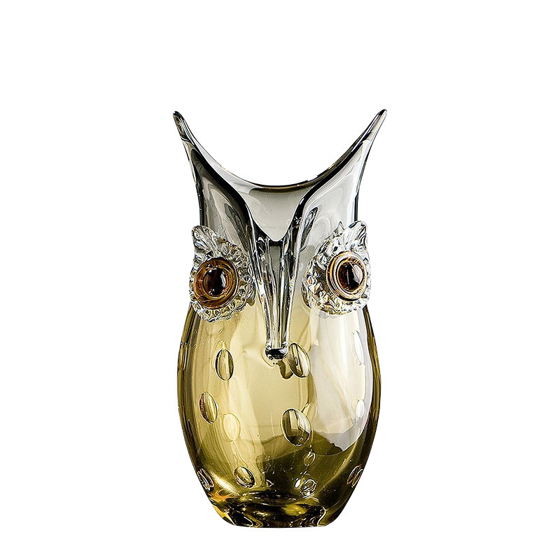 Vase HIBOU en verre soufflé, 2 tailles
