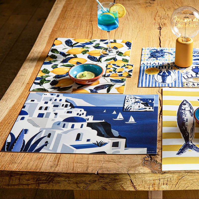 Set de table en vinyle PODEVACHE collection été 2025, 16 motifs